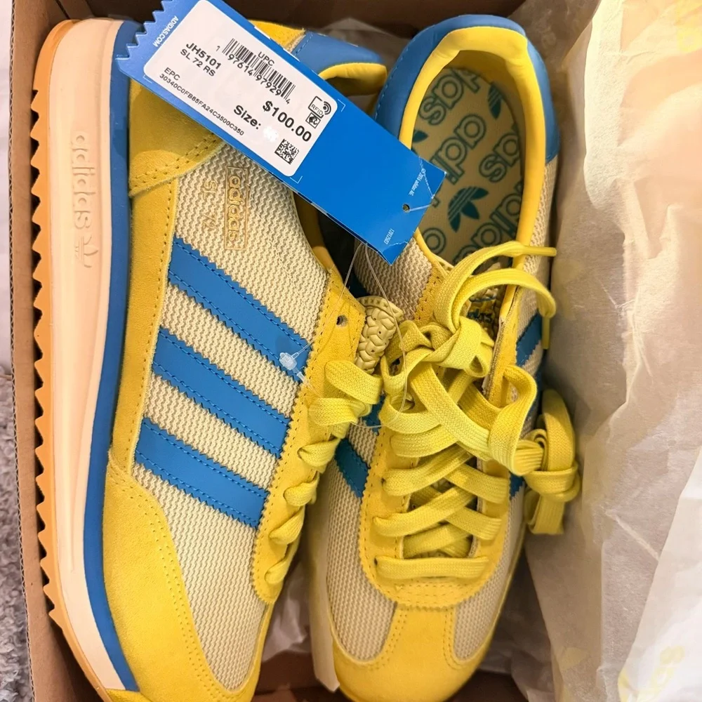 Adidas Yellow and Blue Sneakers - Picture 1 of 4